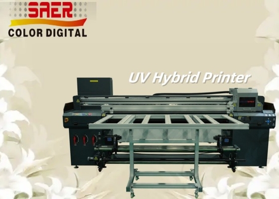 طابعة UV هجينة عالية الدقة طابعة UV مسطحة وتطويق إلى طابعة