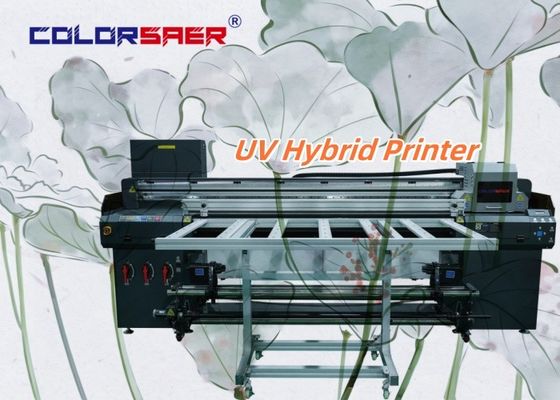 6 أقدام مسطحة وتدحرج إلى طابعة UV الهجينة ملصق لافتة سقف فيلم الشكل الكبير