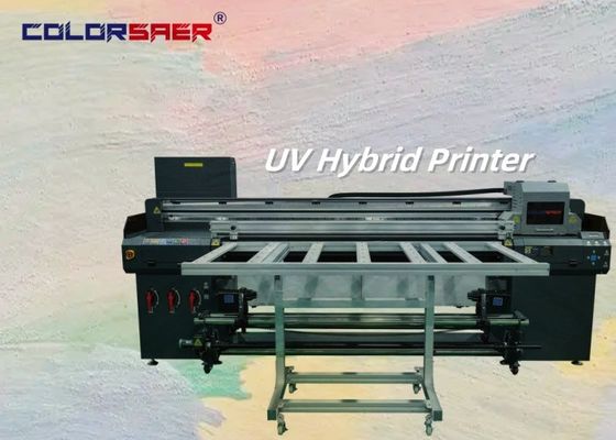 180 سم عرض الطباعة UV رول إلى رول & طابعة مستطيلة ذات 3 أجزاء أو 4 أجزاء من رأس الطباعة
