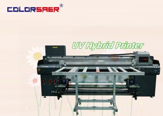 طابعة رديئة ذات شكل واسع 6 أقدام للطابعة UV Inkjet طابعة للوحة إلى لفة وطابعة UV هجينة