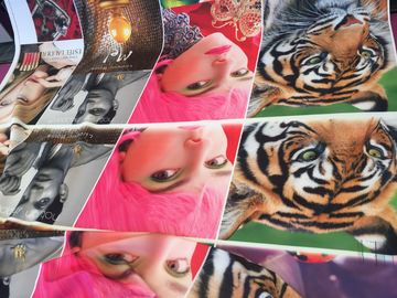 100 ٪ البوليستر الطباعة الرقمية نسيج عادي نمط 75D * 75D غزل العد للستارة