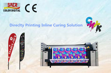 CMYK الرقمية نسيج الراسمة / الجدول غطاء نظام الطباعة النسيج مع دقة عالية