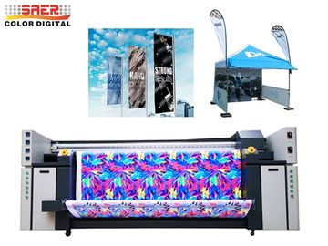 طابعة بيزو المزدوجة CMYK 6500W Flag المستمر النافثة للحبر