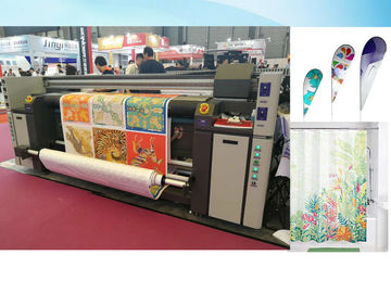آلة طباعة الأعلام الريشة CMYK Banner Fabric Printer