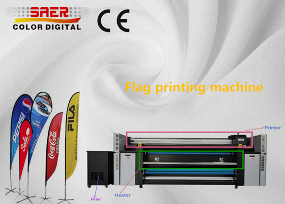 مزدوج CMYK نسيج طباعة النسيج الراسمة 3.5KW إمدادات الحبر المستمر