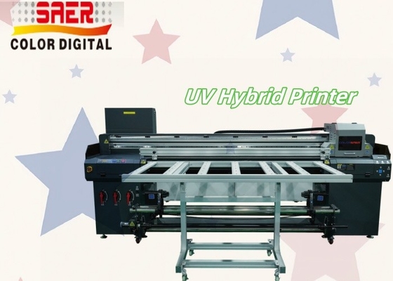 UV Printer Large Format 1.8m Hybrid UV Roll To Roll And Flatbed All - In - One Printer