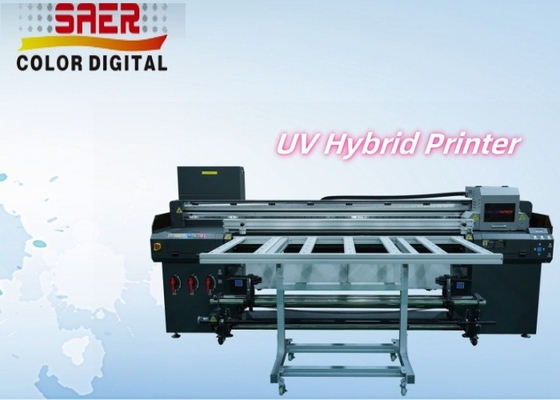 UV Printer Large Format 1.8m Hybrid UV Roll To Roll And Flatbed All - In - One Printer
