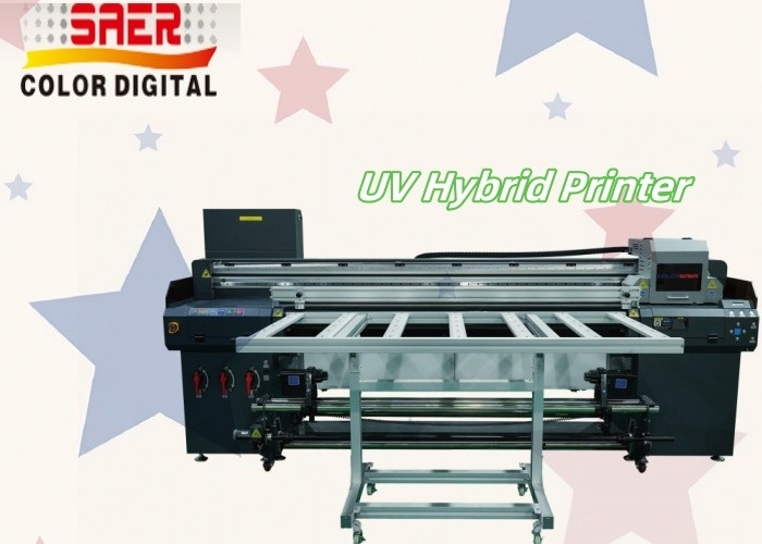 UV Printer Large Format 1.8m Hybrid UV Roll To Roll And Flatbed All - In - One Printer