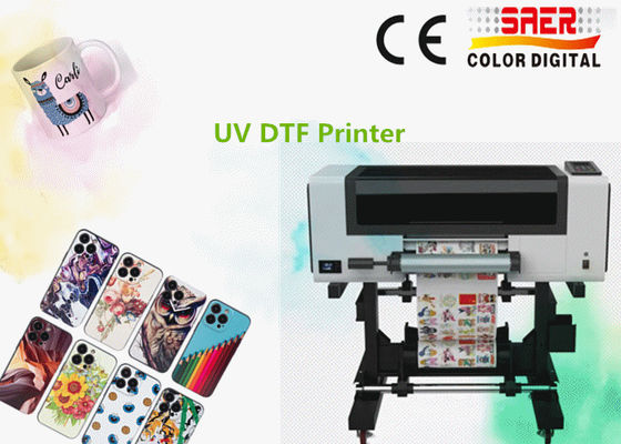 طابعة A3 UV DTF مع صبغة ، غلاف الهاتف ، زجاج ، زجاجة أسطوانة بطاقة هوية طابعة ملصقات UV