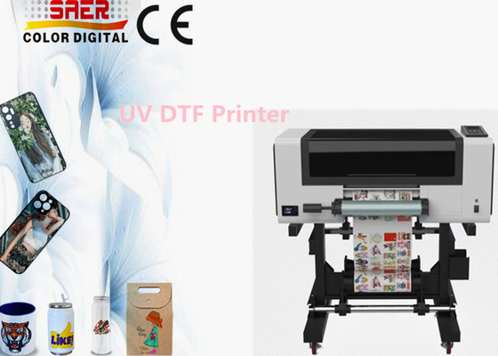 طابعة UV DTF كلها في جهاز طباعة UV لفيلم نقل واحد مع رأس 3 أجزاء