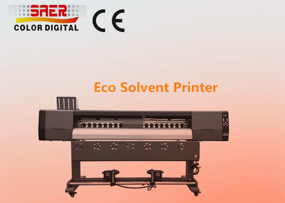 طابعة الفينيل الرقمية عالية السرعة 1.8m Eco Solvent Inkjet Plotter طابعة الرأس المزدوج