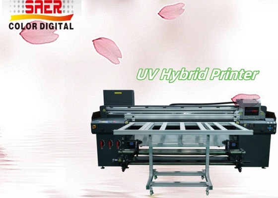 طابعة UV ذات شكل كبير مصنع آلة الطابعة LED UV هيبريد طابعة رول إلى طابعة طابعة للمواد الصلبة والمرنة