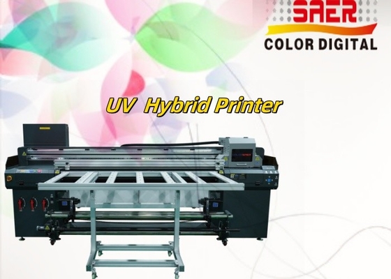 آلة الطباعة الرقمية للأشرطة فوق البنفسجية على السطح خلفية لافتة ملصق هجين LED Inkjet UV Roll to Roll & Flatbed