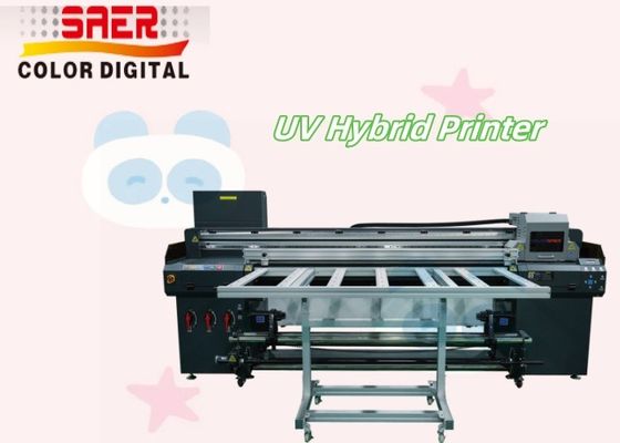 ملصقات الإعلانات الإلكترونية المواد الزخرفية الحرفية للوحة إلى لفة وطباعة سطحية طابعة هيبريد UV