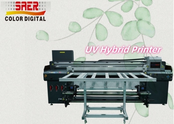 طابعة صناعية 1.8m UV الهجينة للوحة إلى طابعة طابعة ذات دقة عالية