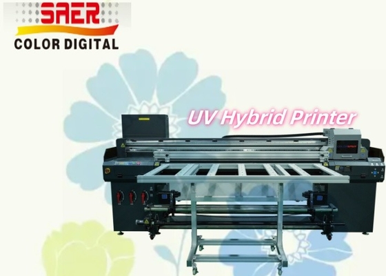 طابعة UV هجينة عالية الدقة طابعة UV مسطحة وتطويق إلى طابعة