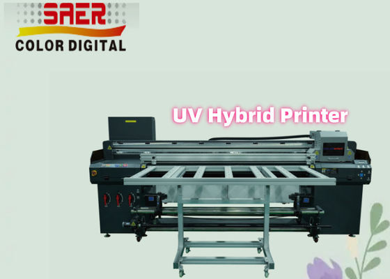 طابعة 2 في 1 UV الهجينة للسراميكية / الزجاج / الخشب