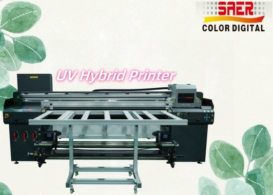 1.8M UV الطابعة الهجينة للزجاج / ورق الجدران / السيراميك UV الطابعة