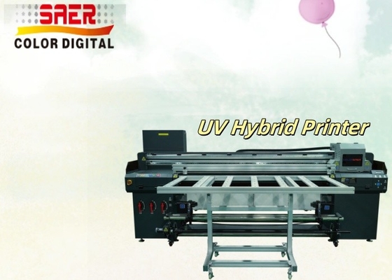1.8M UV الطابعة الهجينة للزجاج / ورق الجدران / السيراميك UV الطابعة