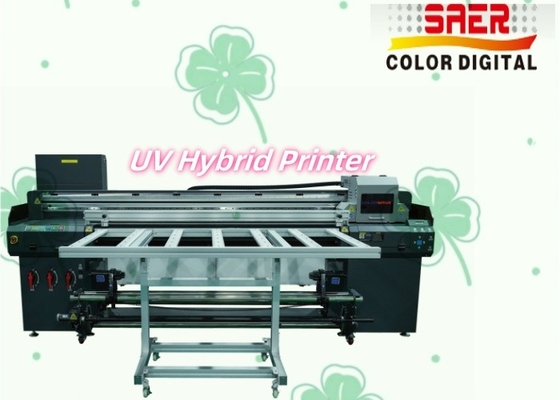 SAER UV Plotter رأس الطباعة عالي الدقة الشكل الواسع للوحة إلى لفة وجهاز الطباعة الهجينة UV المستوية