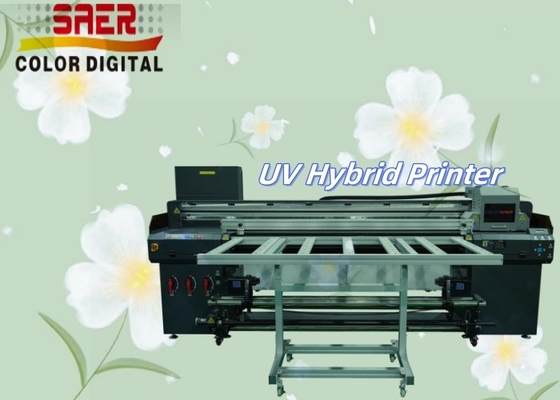 طابعة مسطحة وتطويق إلى طابعة UV الهجينة جميعها في طابعة واحدة آلة الطباعة UV متعددة الألوان
