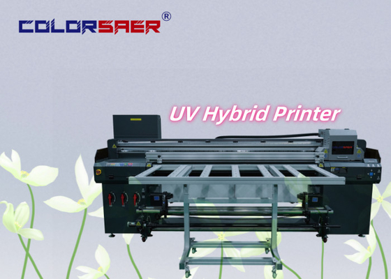 الطابعة الرقمية المخطط لـ UV Hybrid PVC Banner الجلد الشكل الكبير لـ Inkjet Printer UV Varnish Machine