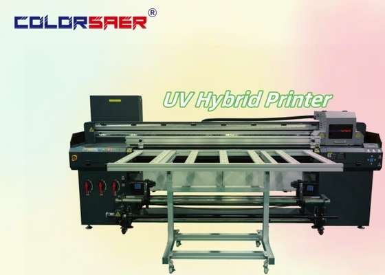 SAER UV Hybrid Digital Printing Plotter flatbed and Roll to Roll UV Hybrid Inkjet Printer تصنيع الطابعة الرصاصية الهجينة