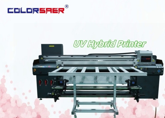 SAER UV Hybrid Digital Printing Plotter flatbed and Roll to Roll UV Hybrid Inkjet Printer تصنيع الطابعة الرصاصية الهجينة