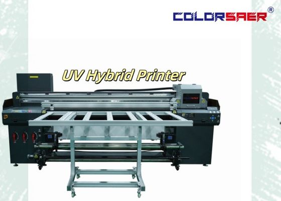 6 Feet Digital UV Plotter Flatbed & Roll To Roll UV Hybrid Printing Machine مع برنامج أونيكس