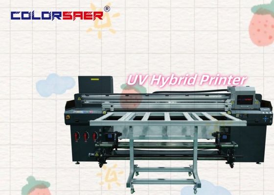 سعر المصنع 6FT UV flatbed و roll to roll الطابعة الهجينة مع الحزام النقل للإنتاج الصناعي المستمر
