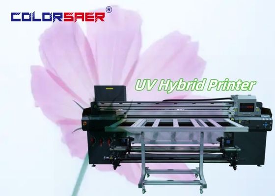 آلة الطباعة ذات الشكل الكبير للوحة UV Inkjet Roll To Roll و Flatbed UV Hybrid Plotter