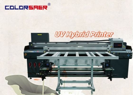 شنجهاي المصنعة الرقمية الهجينة UV المخطط الواسع الشكل الطابعة 6 أقدام للوحة إلى طابعة مع طابعة هجينة UV مسطحة