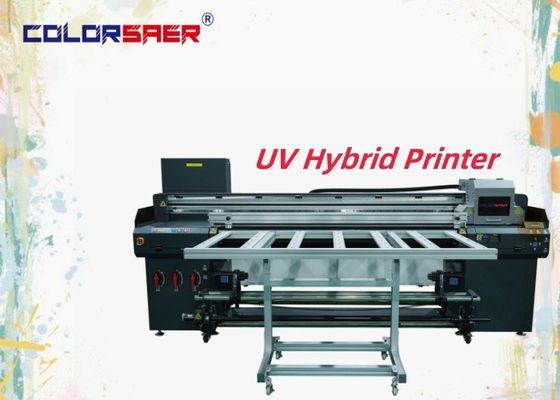 1.8m واسعة 3/4 رؤوس الطباعة الطابعة الرقمية UV Inkjet الطابعة الهجينة للطابعة من لفة إلى لفة وطابعة الشكل غير المنتظم