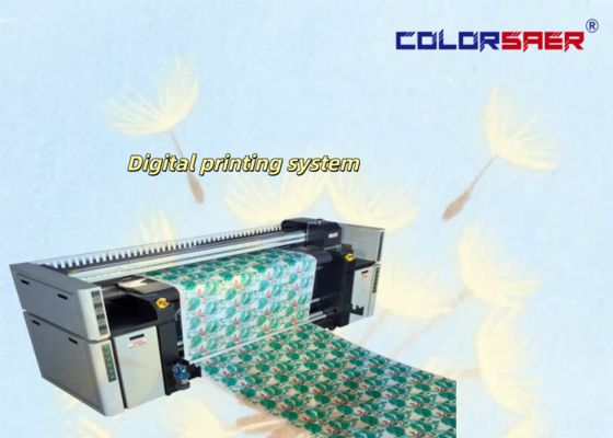 طابعة التسامي ذات التنسيق الكبير مع 4 رؤوس I3200 لطباعة الأقمشة المصنوعة من البوليستر والقطن