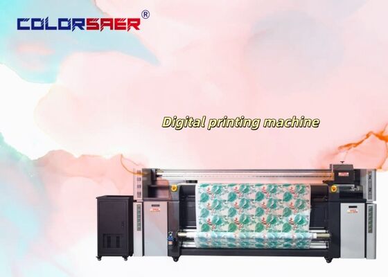 SAER 4 Color /8 Color High Speed Digital Fabric Printing System Roll to Roll with Far Infrared Heater