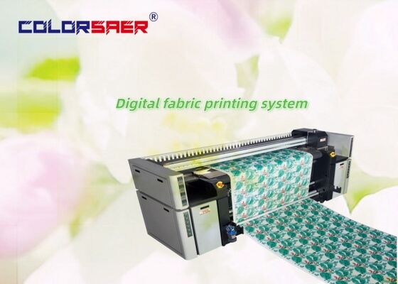 طابعة منسوجات متعددة الوظائف عالية الجودة من SAER بأربعة ألوان أو 8 ألوان مع نظام تسخين كامل مع حبر صبغي أو حبر التسامي