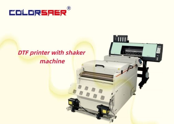 طابعة SAER 60CM DTF بحجم A1 مع آلة مسحوق المزج معاً