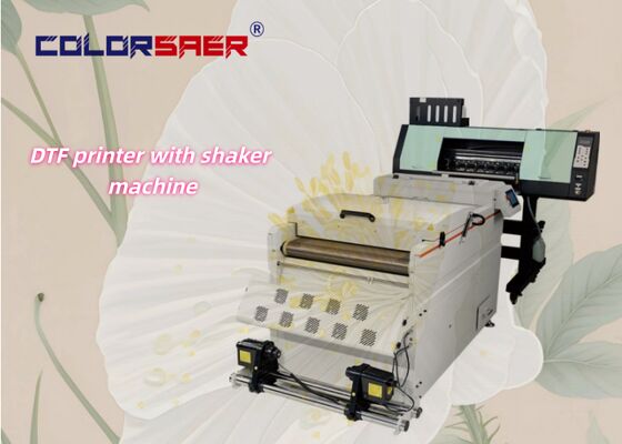 طابعة دي تي إف 60 سم طابعة فيلم بي تي أ3 قميص ديتف طابعة ديتف مع آلة مسحوق هز