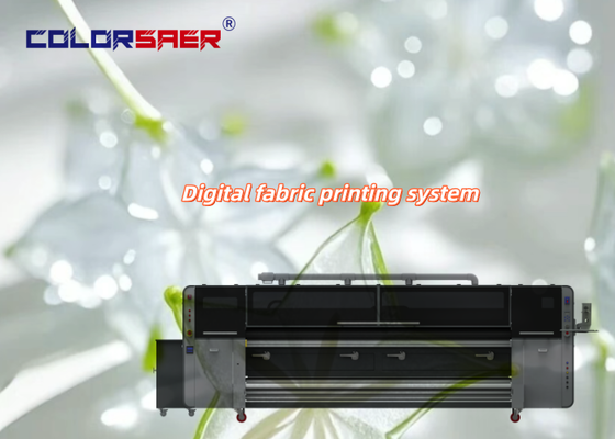 SAER COLOR Premium Dye Sublimation Printer with KJ48-QL Print Head 3200mm Printing Width Automatic Roll to Roll for Cotton & Polyester Fabric