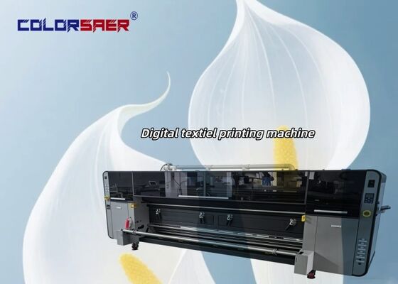 آلة طباعة المنسوجات الرقمية الكبيرة SAER عالية الجودة بعرض 3.2 متر، طابعة أقمشة مع 4 رؤوس طباعة KJ4B-QL
