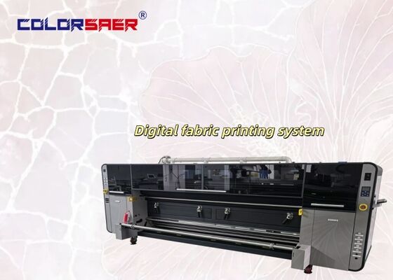 SAER COLOR نظام الطباعة بالرصاص للقطن والنسيج البوليستر طابعة للنسيج مع رأس الطباعة الصناعية 4 أجزاء