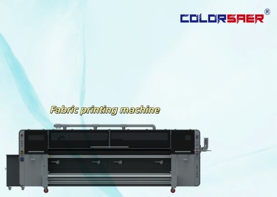 CMYK 4 ألوان مباشرة إلى طابعة الأقمشة SAER CSR3200 نظام الطباعة النسيجية الحبرية ذات الحجم الكبير مع 4 رؤوس طباعة KJ4B-QL