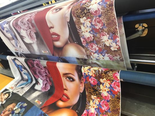 البوليستر راية العلم آلة الطباعة لفة إلى نوع لفة