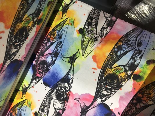 رأس الطباعة إبسون 4720 النافثة للحبر النسيج آلة الطباعة التلقائي للمظلة / خيمة