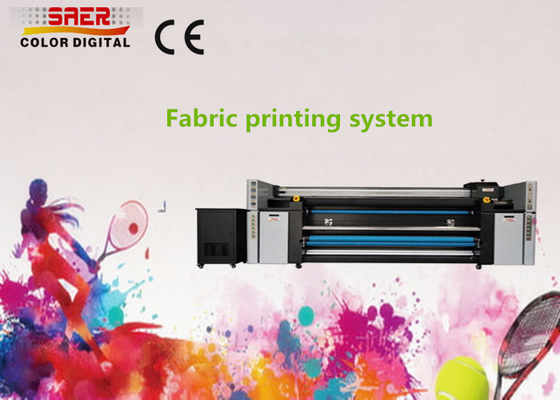 طابعة المنسوجات CMYK كبيرة الحجم 1800 نقطة في البوصة التغذية التلقائية