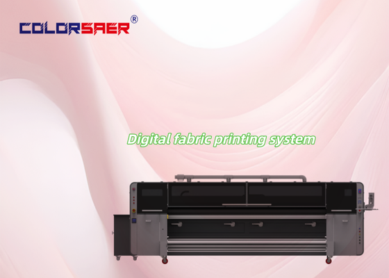 نظام الطباعة الرقمية للأقمشة 4color/CMYK 3200mm مخطط النسيج الشكل الكبير مع رأس الطباعة الصناعية KJ4B-QL